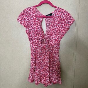 Lulus Red/White Romper Size XS
